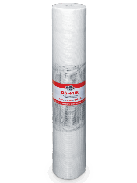 DS-4160 Versterkend glasvezelgaas voor thermische isolatiesystemen en microcement met maasopening van 4x4 mm